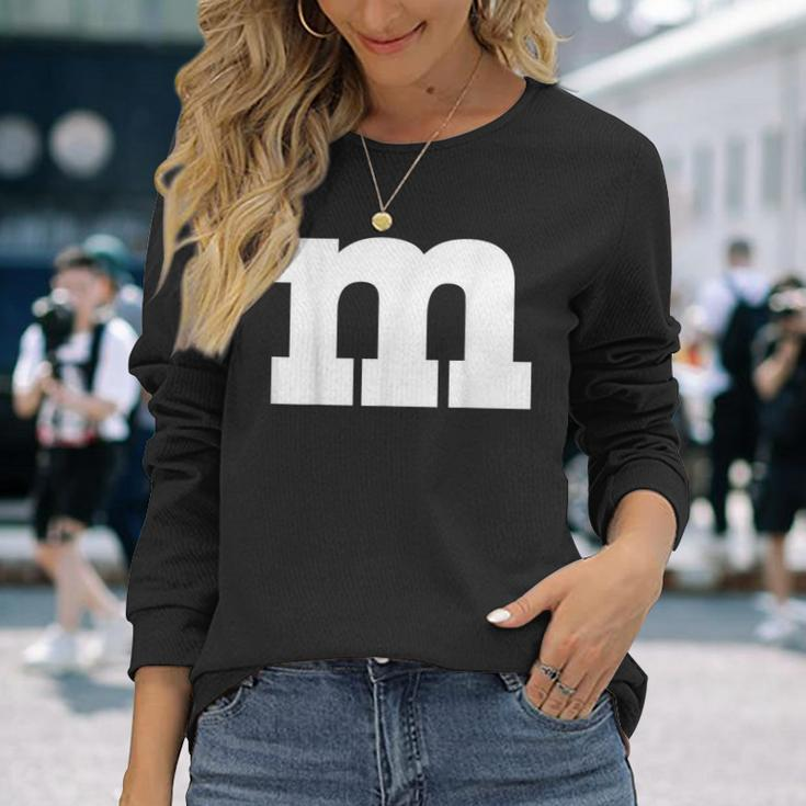 Letter M Chocolate Candy Halloween Team Groups Costume Long Sleeve Gifts for Her
