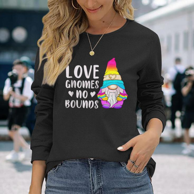Gnome Pansexual Lgbt Pride Pan Colors Long Sleeve T-Shirt Gifts for Her