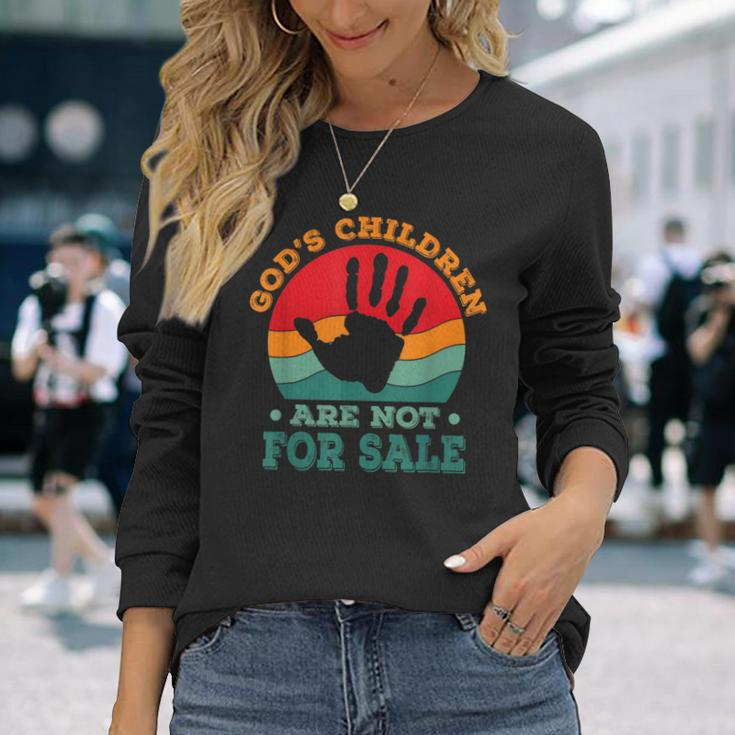 Gods Children Are Not For Sale Quote Gods Childre Long Sleeve T-Shirt Gifts for Her