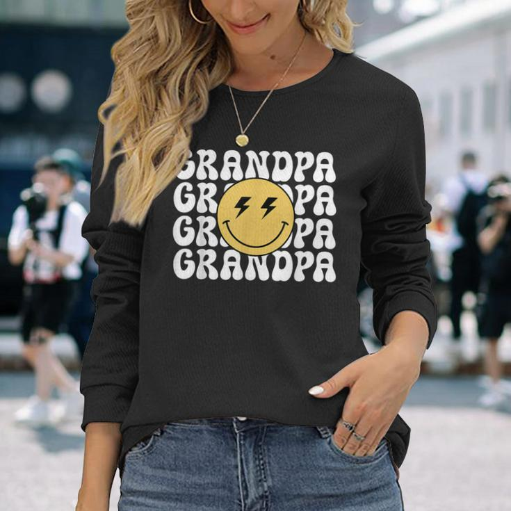 Grandpa One Happy Dude Birthday Theme Family Matching Long Sleeve T-Shirt Gifts for Her