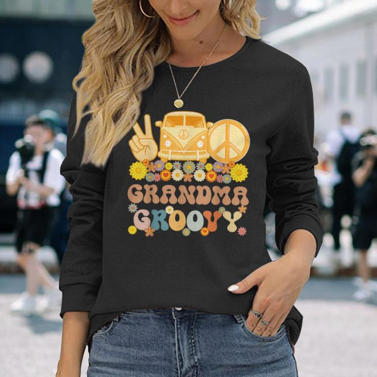 Groovy Grandma Hippie Peace Retro Matching Party Long Sleeve T-Shirt T-Shirt Gifts for Her