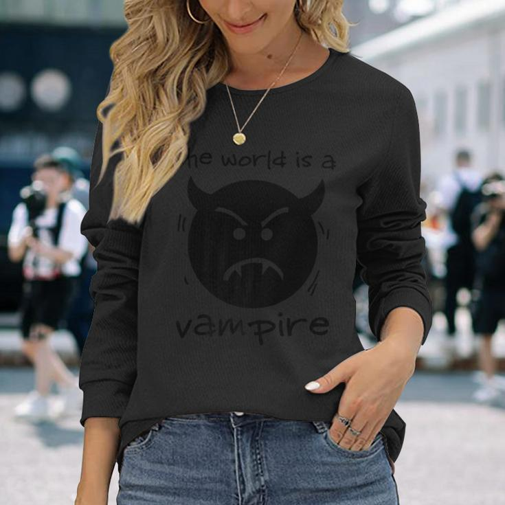 Grunge Alternative The World Is A Vampire Pumpkins 90S Rock Long Sleeve T-Shirt Gifts for Her