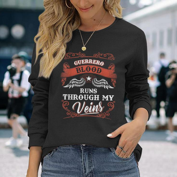 Guerrero Blood Runs Through My Veins Youth Kid 1T5d Long Sleeve T-Shirt Gifts for Her