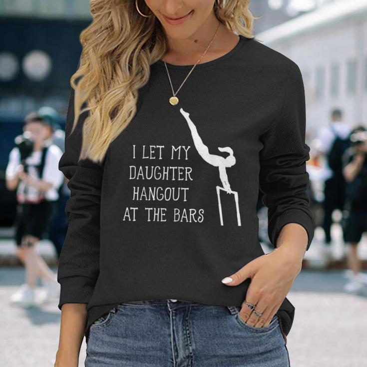 Gymnastics Dad Uneven Bars Long Sleeve T-Shirt Gifts for Her