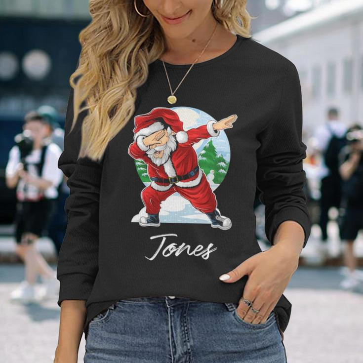 Jones Name Santa Jones Long Sleeve T-Shirt Gifts for Her