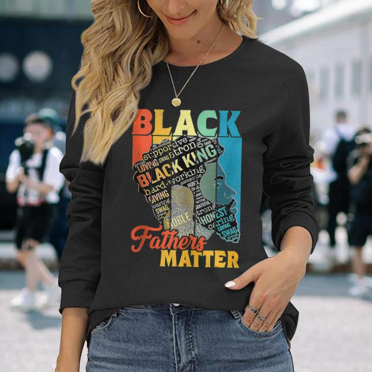 Junenth Black Fathers Matter Dad Pride Fathers Day 2023 Long Sleeve T-Shirt T-Shirt Gifts for Her