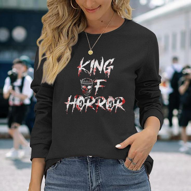 King Of Horror Halloween Father Day King Long Sleeve T-Shirt Gifts for Her