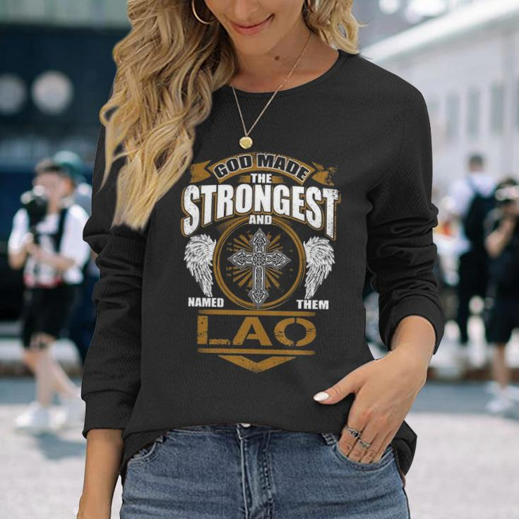 Lao Name God Made Lao Long Sleeve T-Shirt Gifts for Her