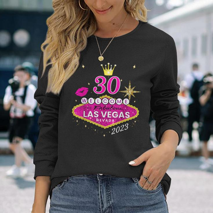 Las Vegas Girls Trip 2023 Vegas 30Th Birthday Squad Long Sleeve T-Shirt T-Shirt Gifts for Her