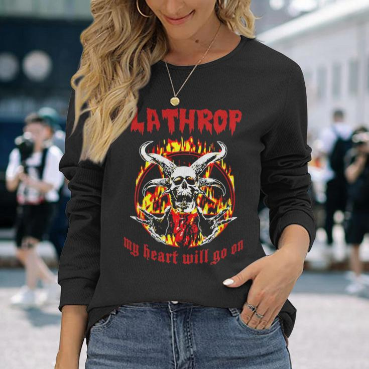 Lathrop Name Lathrop Name Halloween V2 Long Sleeve T-Shirt Gifts for Her