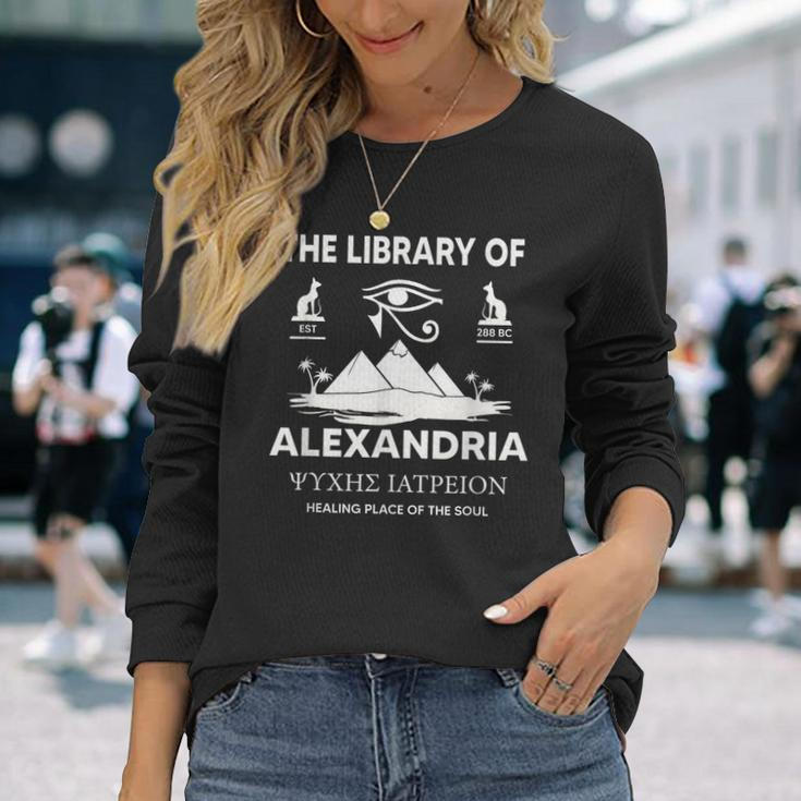 The Library Of Alexandria Ancient Egyptian Library Long Sleeve T-Shirt T-Shirt Gifts for Her