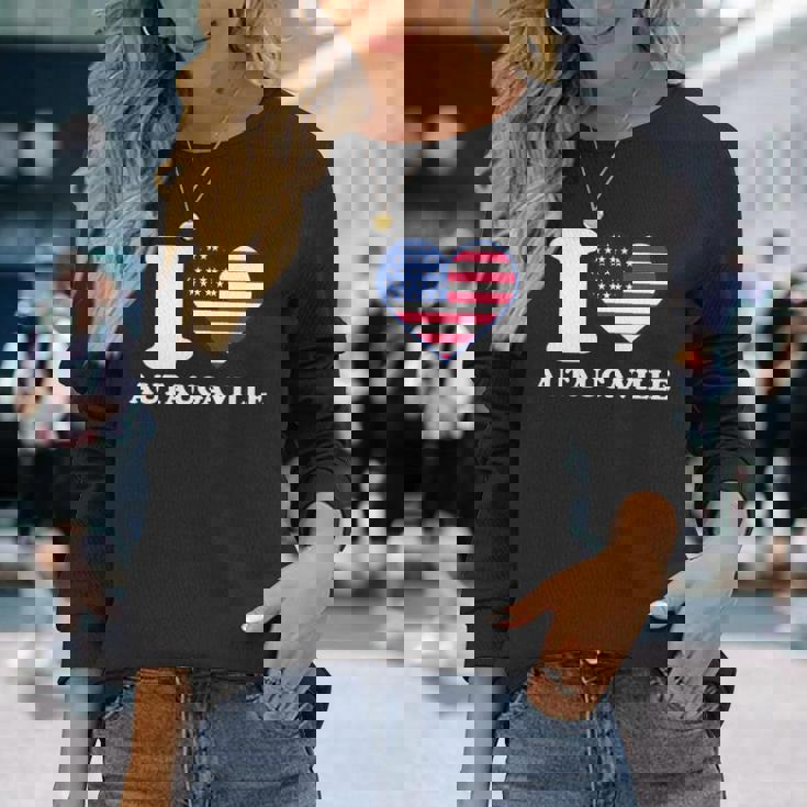 I Love Autaugaville I Heart Autaugaville Long Sleeve T-Shirt Gifts for Her