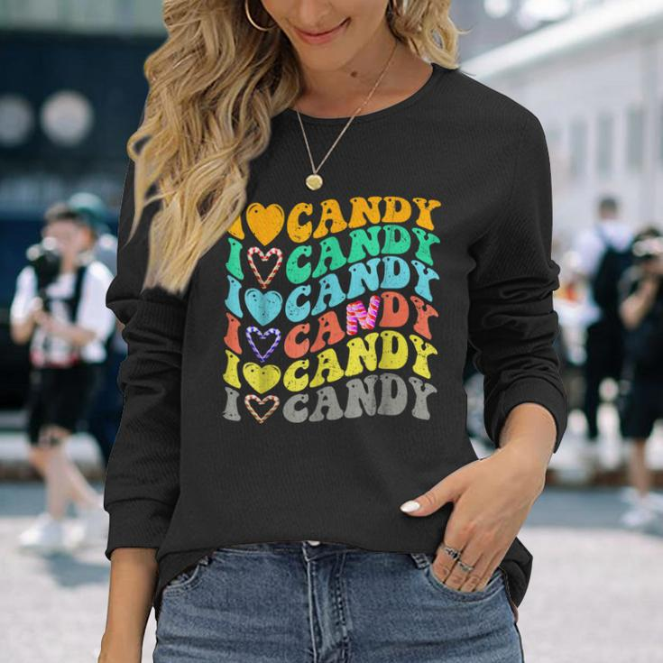 I Love Candy Halloween Party Cute Trick Or Treat Candyland Long Sleeve Gifts for Her