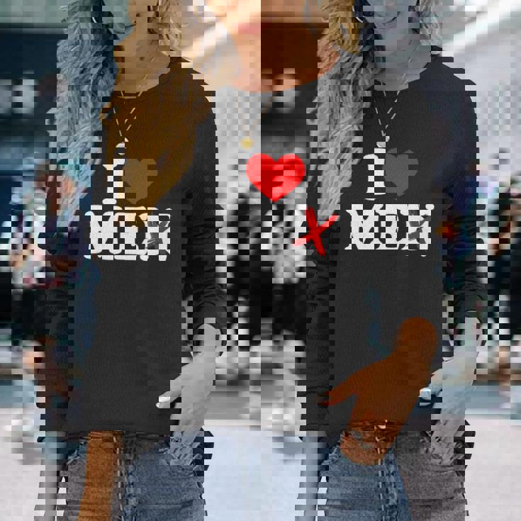 I Love Without The N Heart With N Crossed Out Long Sleeve T-Shirt Gifts for Her
