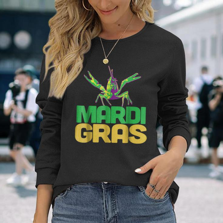 Mardi Gras Crawfish Carnival New Orleans Party Long Sleeve T-Shirt Gifts for Her