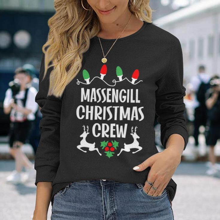 Massengill Name Christmas Crew Massengill Long Sleeve T-Shirt Gifts for Her