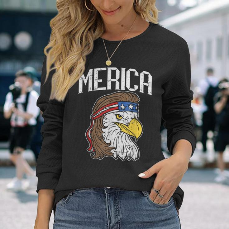 Merica Eagle Mullet 4Th Of July Redneck Patriot Long Sleeve T-Shirt T-Shirt Gifts for Her