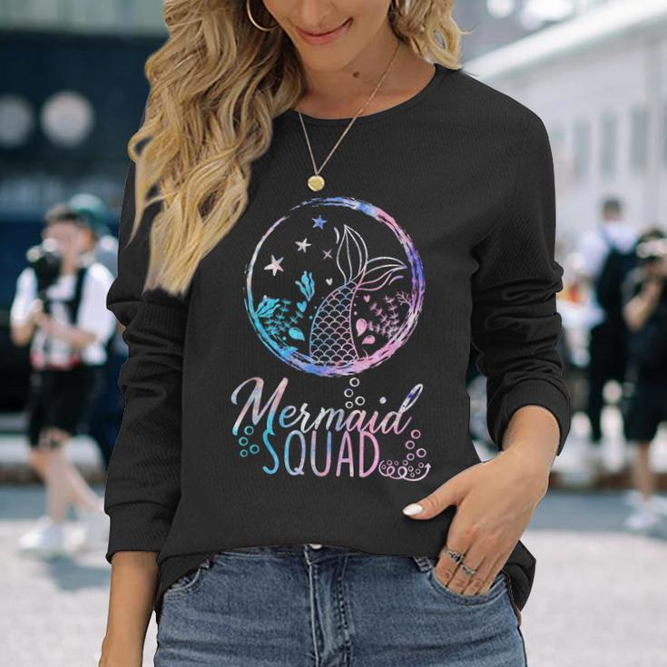 Mermaid Birthday Squad Party Matching Mermaid Lovers Long Sleeve T-Shirt T-Shirt Gifts for Her
