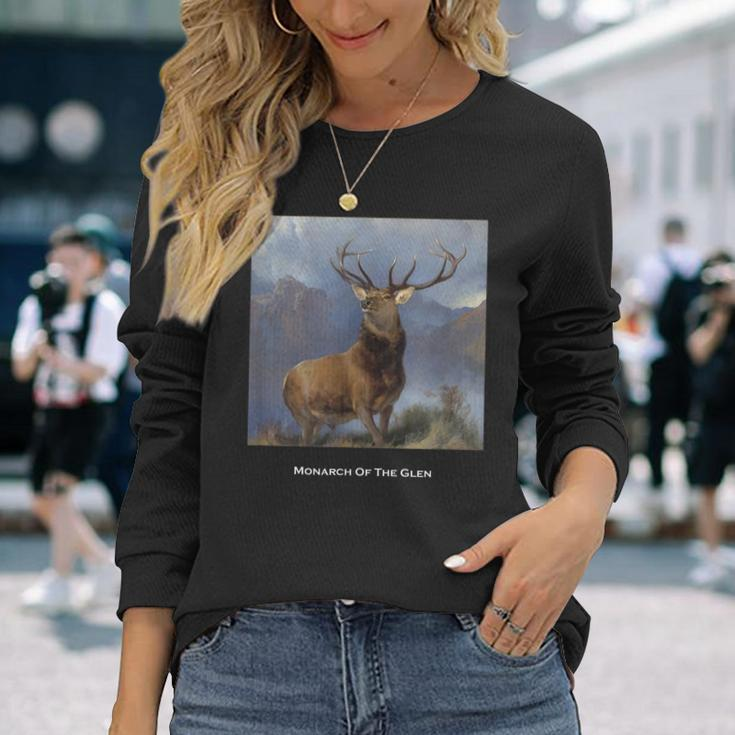 Monarch Of The Glen Painting By Landseer Long Sleeve T-Shirt Gifts for Her