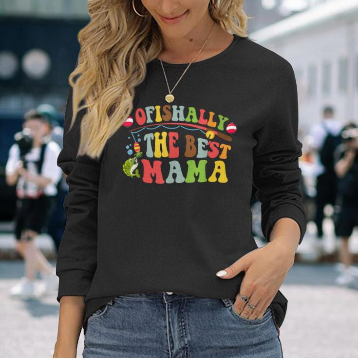 Ofishally The Best Mama Fishing Rod Mommy Long Sleeve T-Shirt T-Shirt Gifts for Her