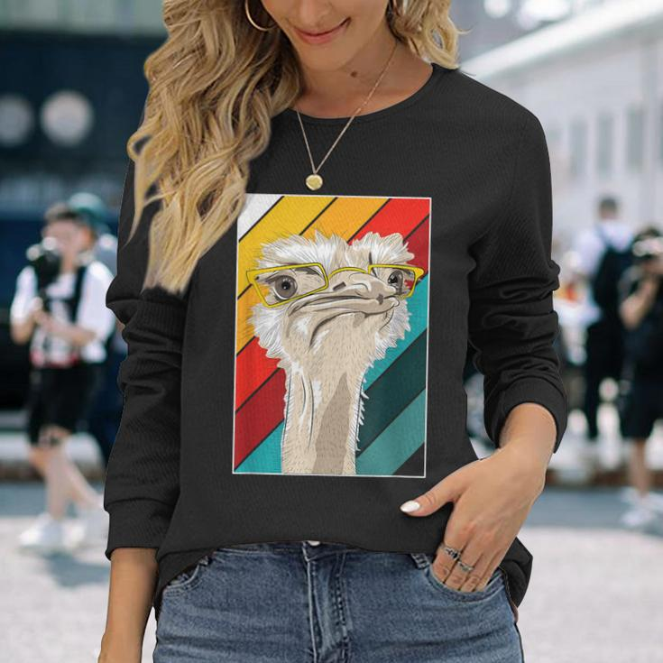 Ostrich Long Sleeve T-Shirt Gifts for Her