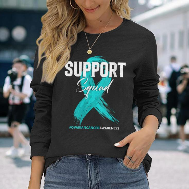 Ovarian Cancer Support Squad Ovarian Cancer Awareness Long Sleeve Gifts for Her