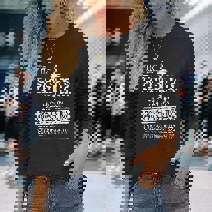 数量は多 Pastor This Has T-Shirt Sleeve Long Congregation Awesome An トップス