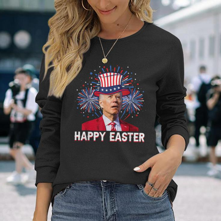 Patriotic 4Th Of July Joe Biden President Usa Flag Long Sleeve T-Shirt T-Shirt Gifts for Her