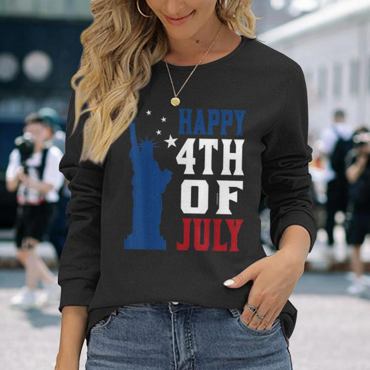 Patriotic Usa July 4Th Happy 4Th Of July Long Sleeve T-Shirt T-Shirt Gifts for Her