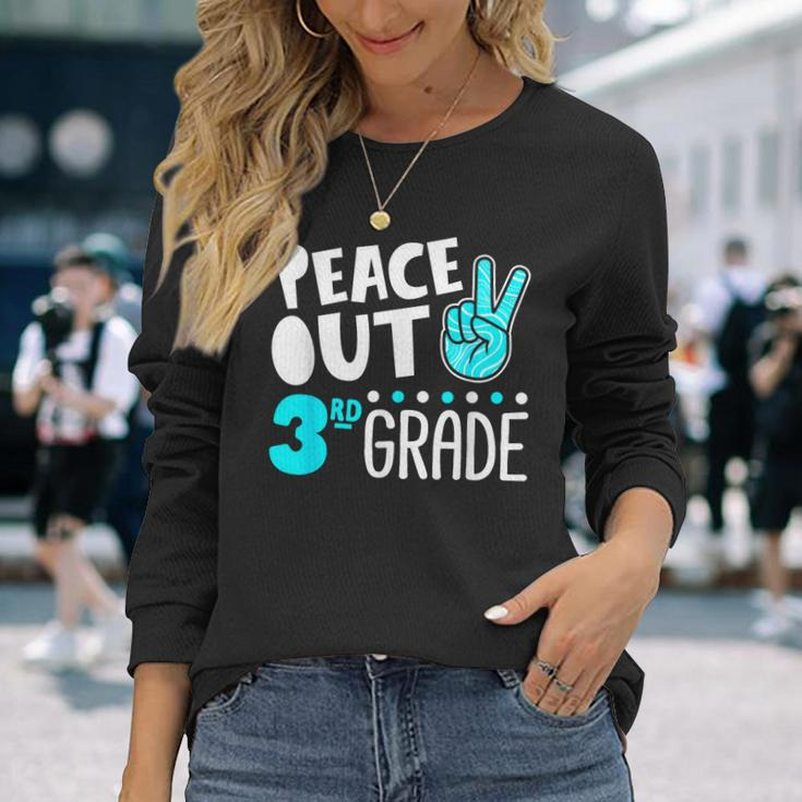 Peace Out 3Rd Grade Graduation Last Day School 2021 Long Sleeve T-Shirt T-Shirt Gifts for Her