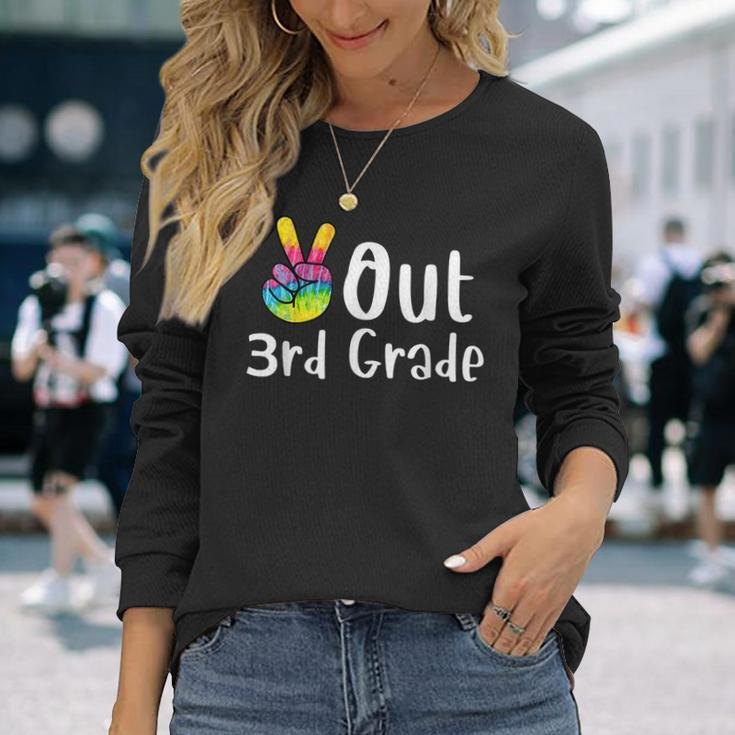 Peace Out 3Rd Grade Tie Dye Graduation Class Of 2023 Long Sleeve T-Shirt T-Shirt Gifts for Her
