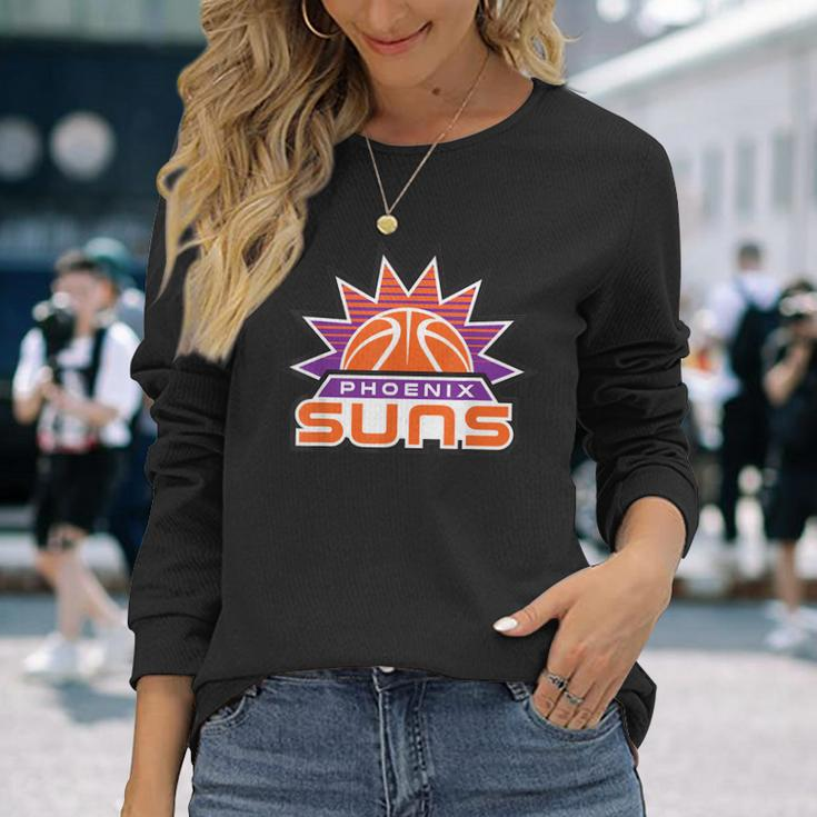 Phoenix Basketball Suns Basketball Ball Shine Basketball Long Sleeve T-Shirt T-Shirt Gifts for Her