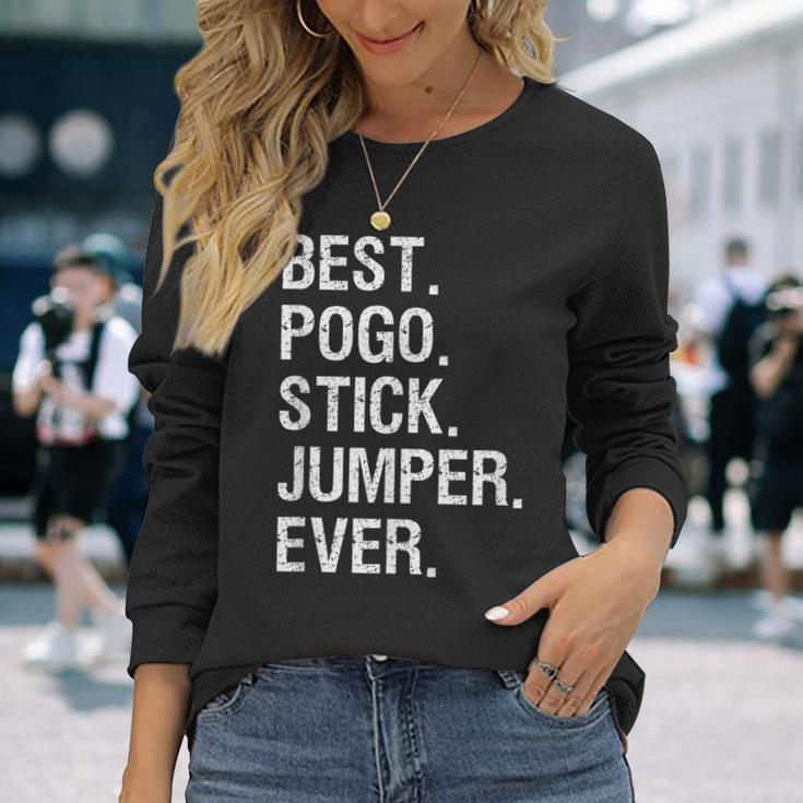 Pogo Stick Jumper Jumping Best Long Sleeve T-Shirt Gifts for Her