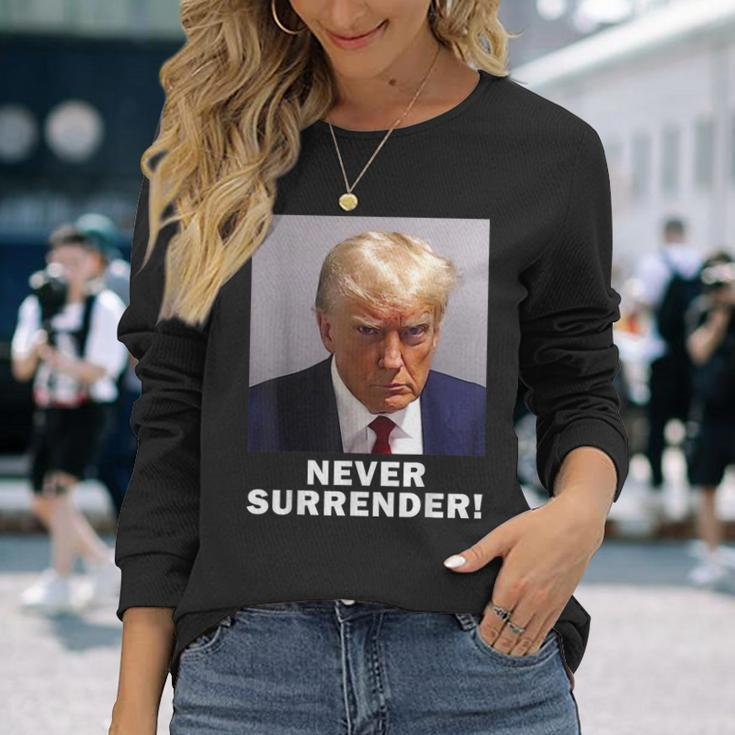 President Legend Trump 2024 Hot Never Surrender Long Sleeve Gifts for Her
