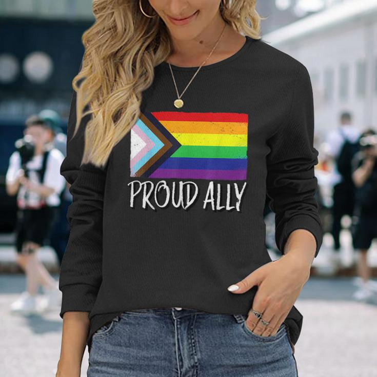 Proud Ally Pride Month Lgbt Transgender Flag Gay Lesbian Long Sleeve T-Shirt T-Shirt Gifts for Her