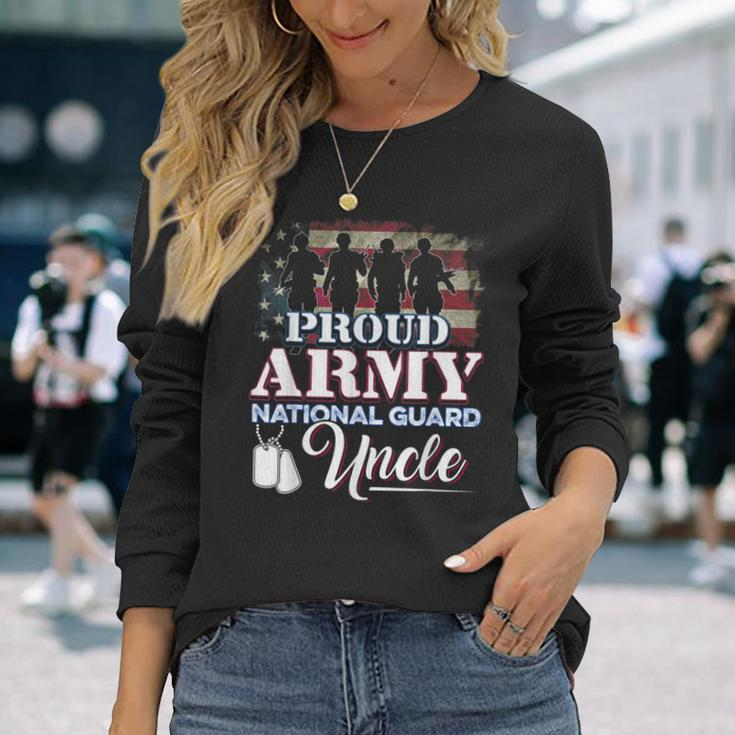 Proud Army National Guard Uncle Veteran Long Sleeve T-Shirt T-Shirt Gifts for Her