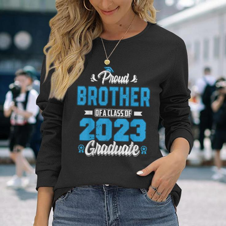Proud Brother Of A Class Of 2023 Graduate Graduation Men Long Sleeve T-Shirt Gifts for Her