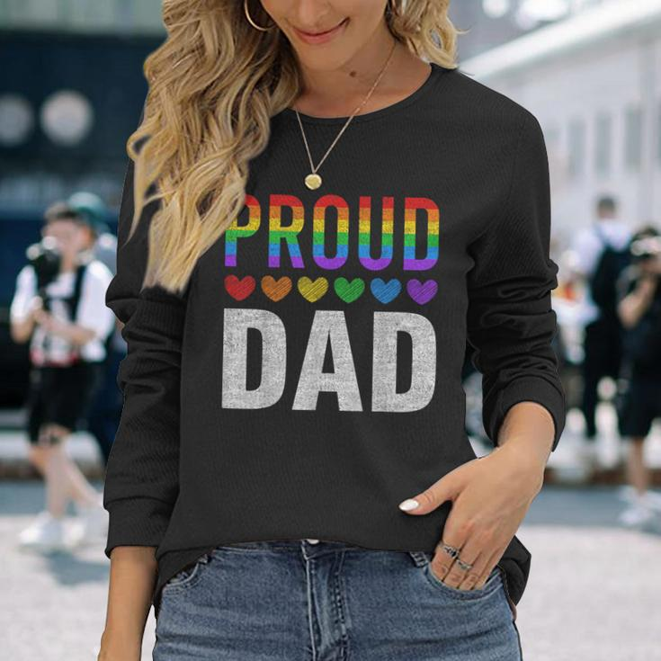Proud Dad Of Gay Lesbian Lgbt Matching Pride Ally Long Sleeve T-Shirt T-Shirt Gifts for Her
