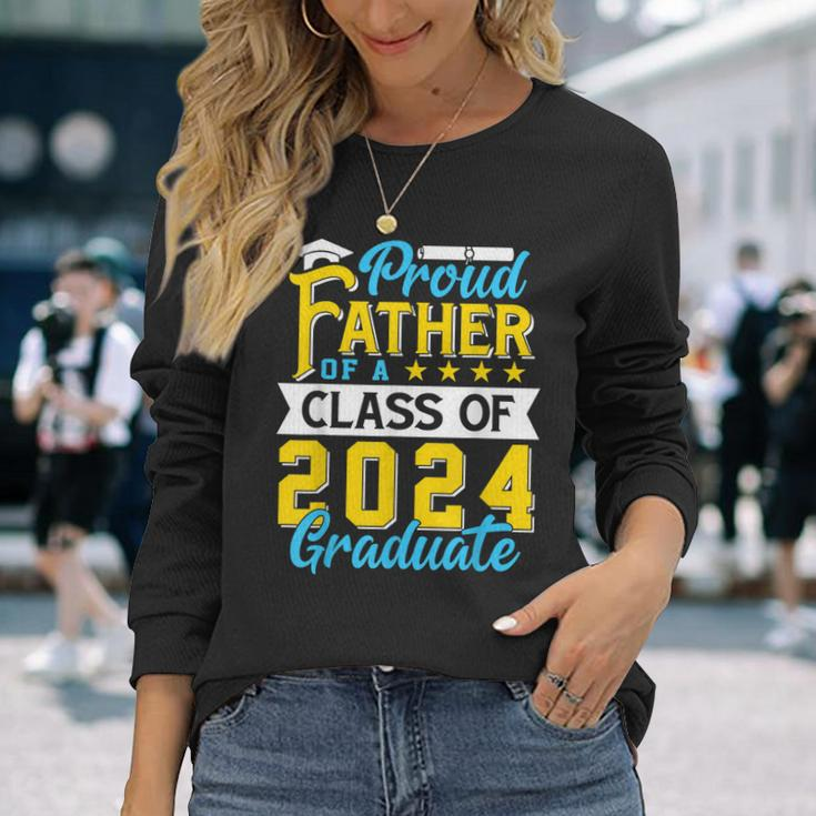 Proud Father Of A Class Of 2024 Graduate Senior 2024 Long Sleeve T-Shirt T-Shirt Gifts for Her
