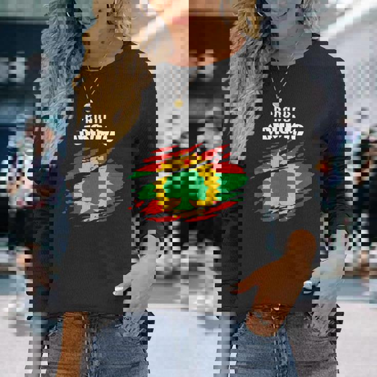 Proud Oromo Oromia Flag Ethiopian Afaan Oromoo Ethiopia Boys Long Sleeve T-Shirt Gifts for Her