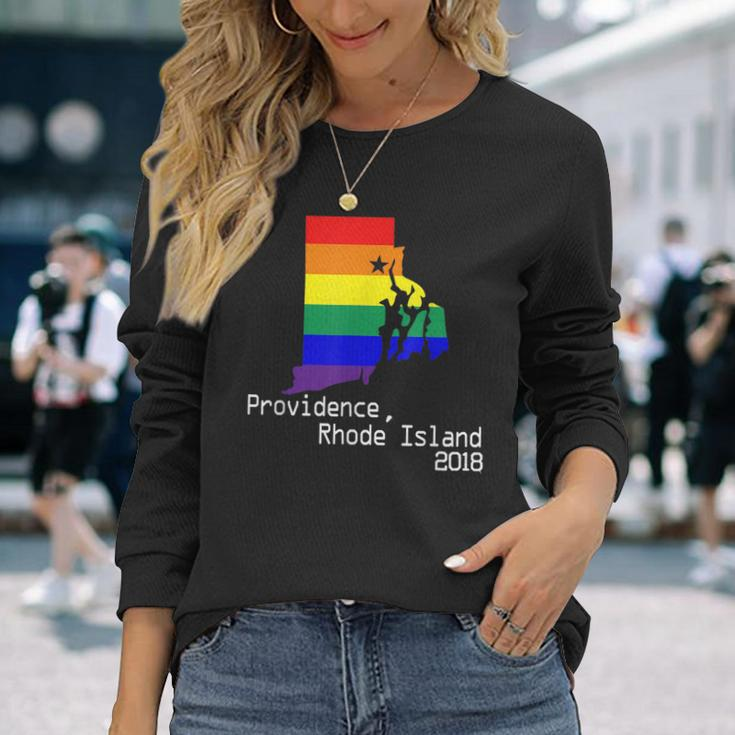 Providence Rhode Island 2018 Lgbt Pride Gay Pride Long Sleeve T-Shirt T-Shirt Gifts for Her