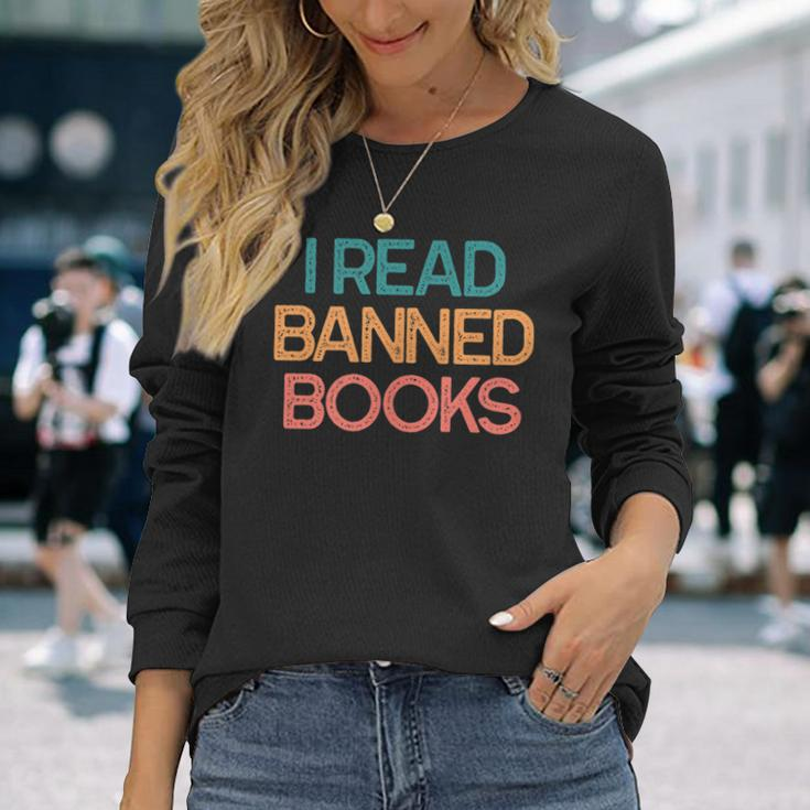 I Read Banned Books Bookworm Long Sleeve T-Shirt Gifts for Her