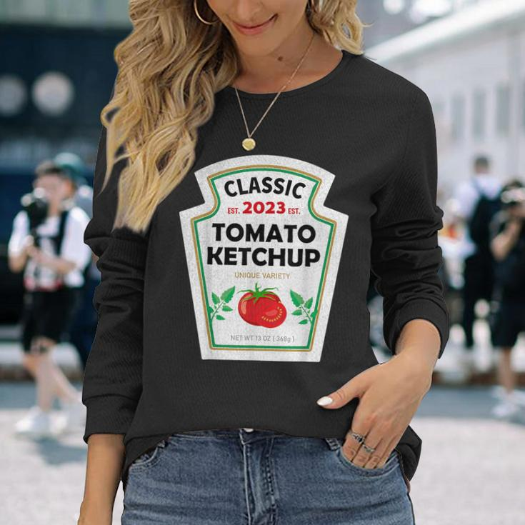 Red Ketchup Diy Costume Matching Couples Groups Halloween Long Sleeve T-Shirt Gifts for Her