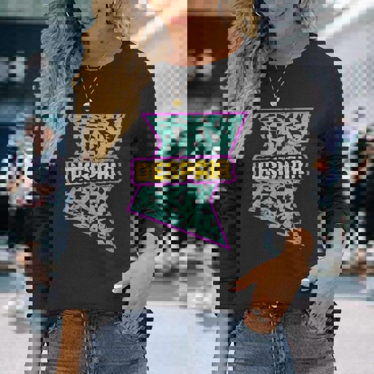 Retro 90S Despair Vaporwave Aesthetics Long Sleeve T-Shirt Gifts for Her