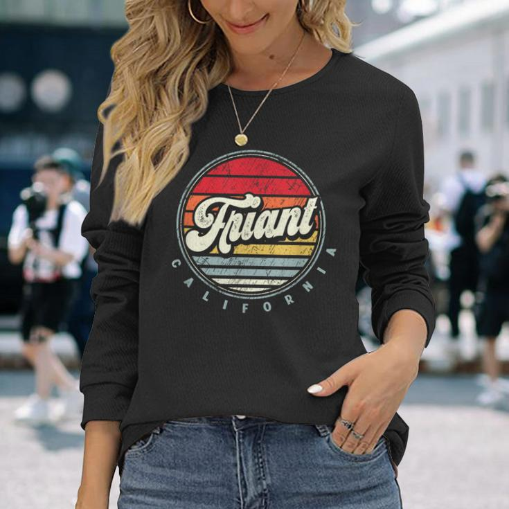 Retro Friant Home State Cool 70S Style Sunset Long Sleeve T-Shirt Gifts for Her
