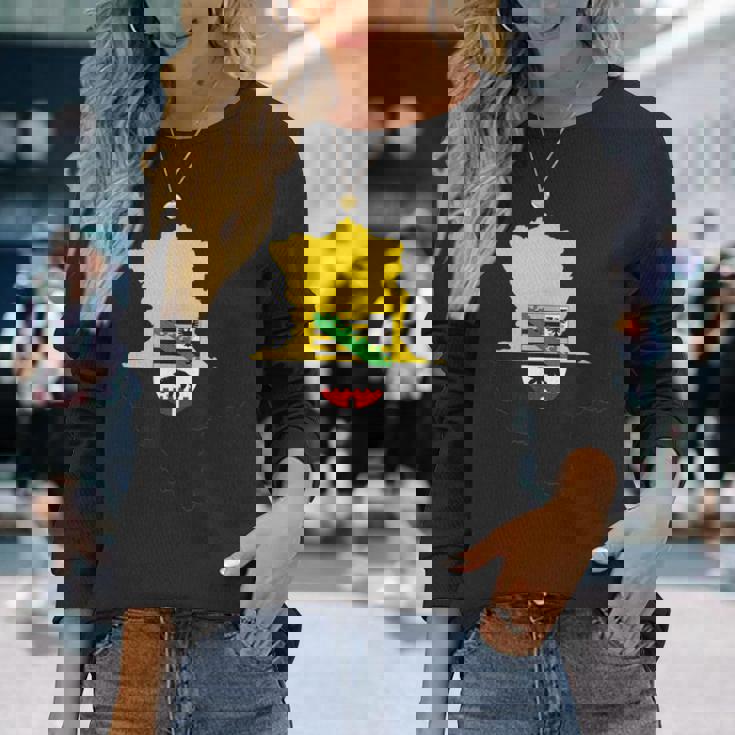 Saxony-Anhalt Flag German Region Long Sleeve T-Shirt Gifts for Her