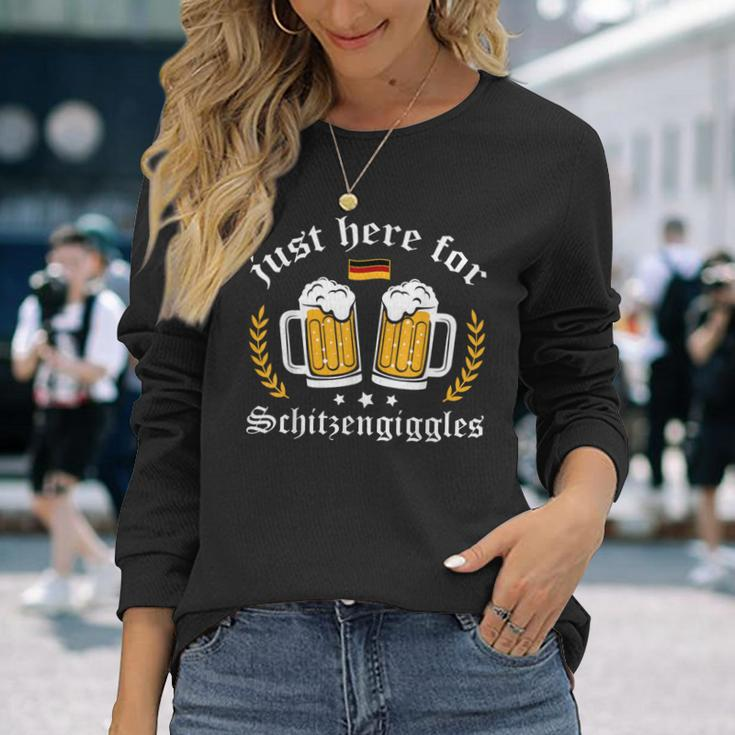 Here For Schitzengiggles Oktoberfest Group Bachelor Party Long Sleeve T-Shirt Gifts for Her