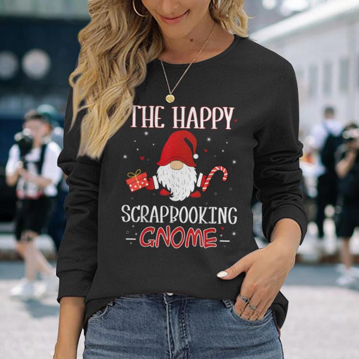 Scrapbooking Christmas Gnome Costume Matching Family Long Sleeve T-Shirt Gifts for Her