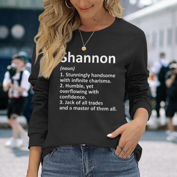 Shannon Definition Personalized Name Birthday Long Sleeve T-Shirt T-Shirt Gifts for Her