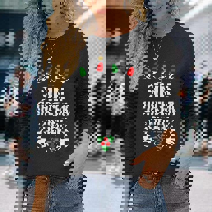 Shine Name Christmas Crew Shine Long Sleeve T-Shirt Gifts for Her